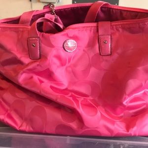 Pink coach purse never used